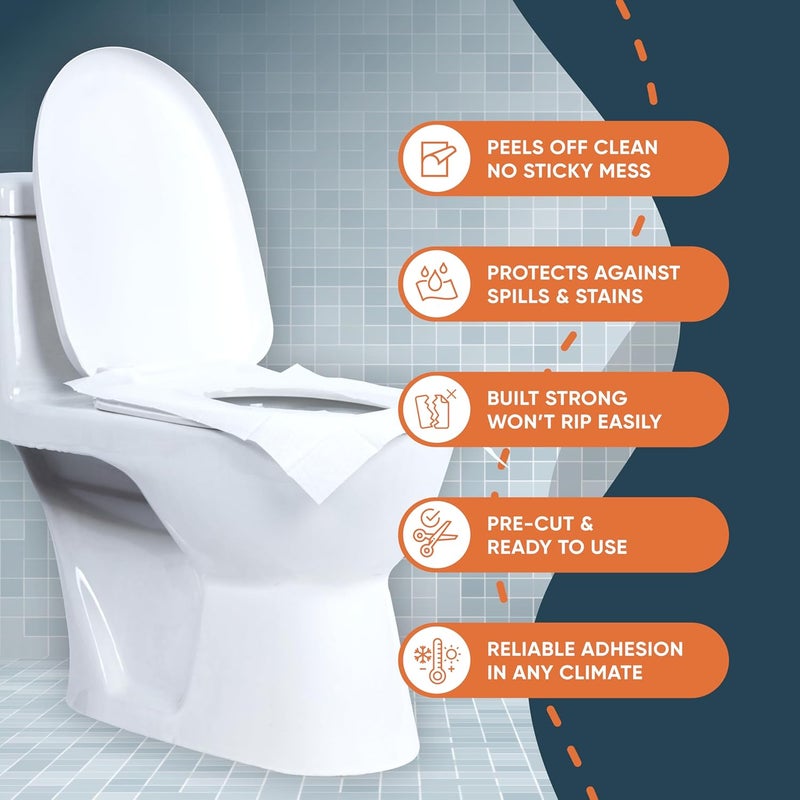 Hygeline Pack 200 Disposable Toilet Seat Covers Flushable 100% Biodegradable Paper Material | Travel Toilet Seat Covers for Adults and Potty Training, Premium Toilet Seat Liners for Public Restrooms - Image 3